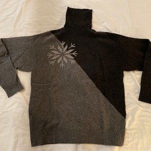 Nautica wool turtleneck snowflake sweater